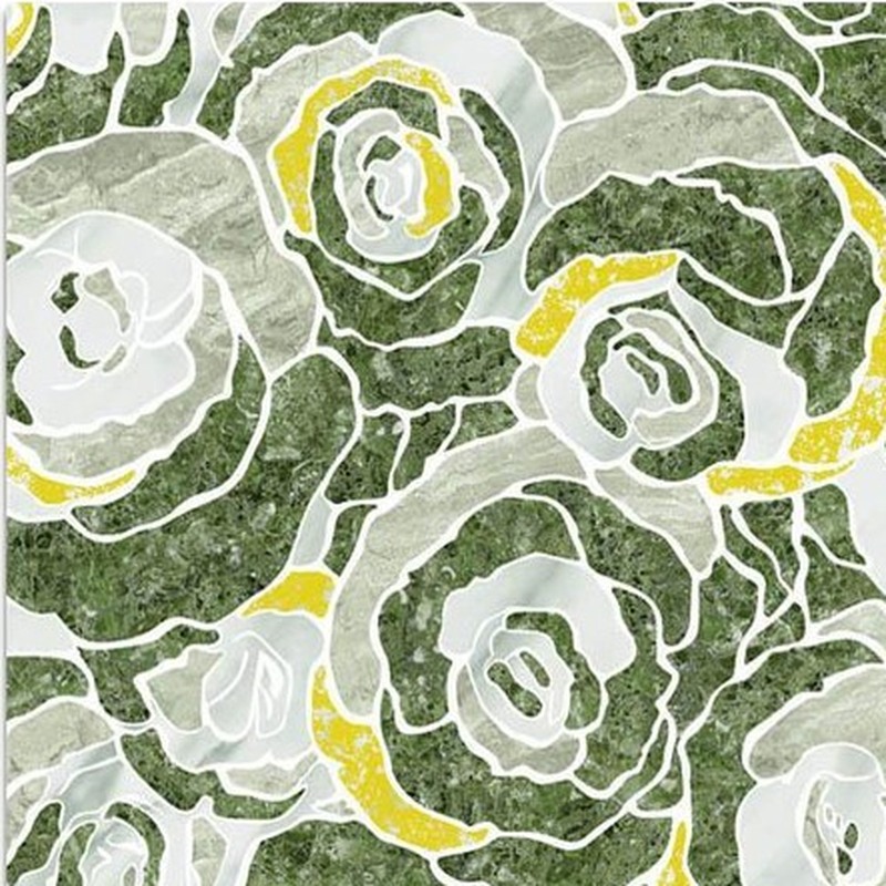 300x300mm Green Floral Rose Tiles TQ39-CN33G51