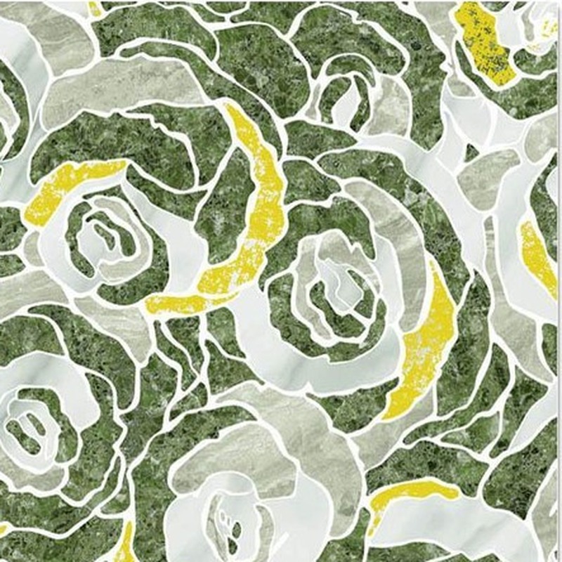 300x300mm Green Floral Rose Tiles TQ39-CN33G51