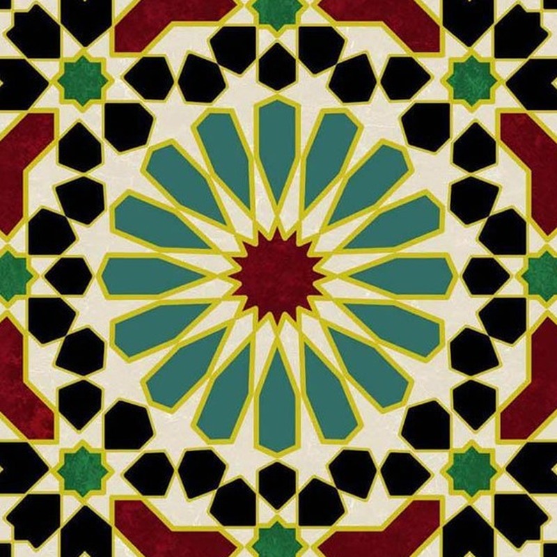300x300mm Black Cream Mosaic Star Tiles TQ39-CN33G57