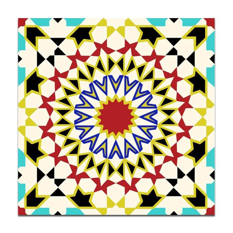 300x300mm Blue Multicolour Mosaic Star Tiles TQ39-CN33G71