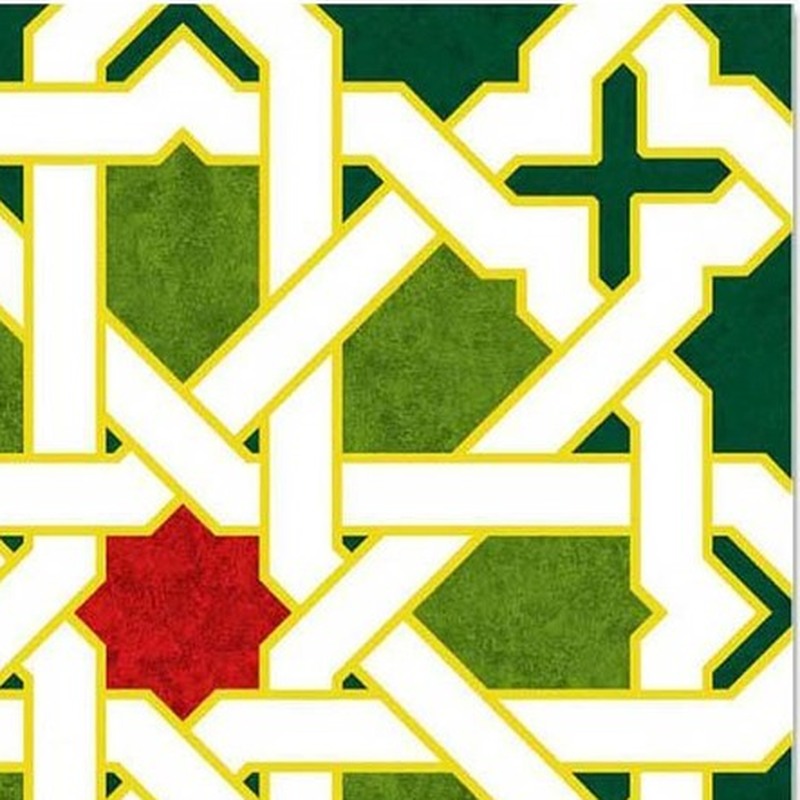 300x300mm Green White Star Lattice Tiles TQ39-CN33G72