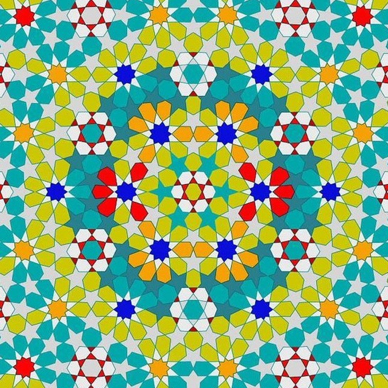 300x300mm Multicolour Mosaic Medallion Tiles TQ39-CN33G75