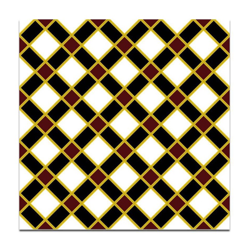 300x300mm Black White Diagonal Grid Tiles TQ39-CN33G78