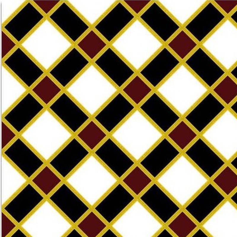 300x300mm Black White Diagonal Grid Tiles TQ39-CN33G78