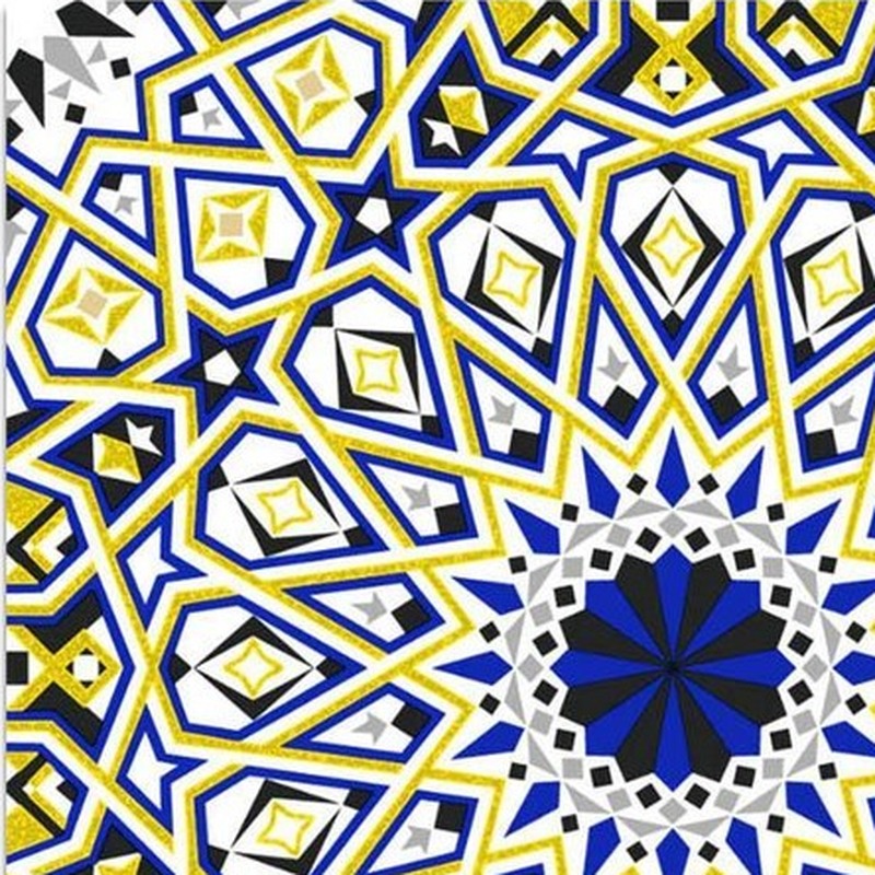 300x300mm Blue White Mosaic Star Tiles TQ39-CN33G91