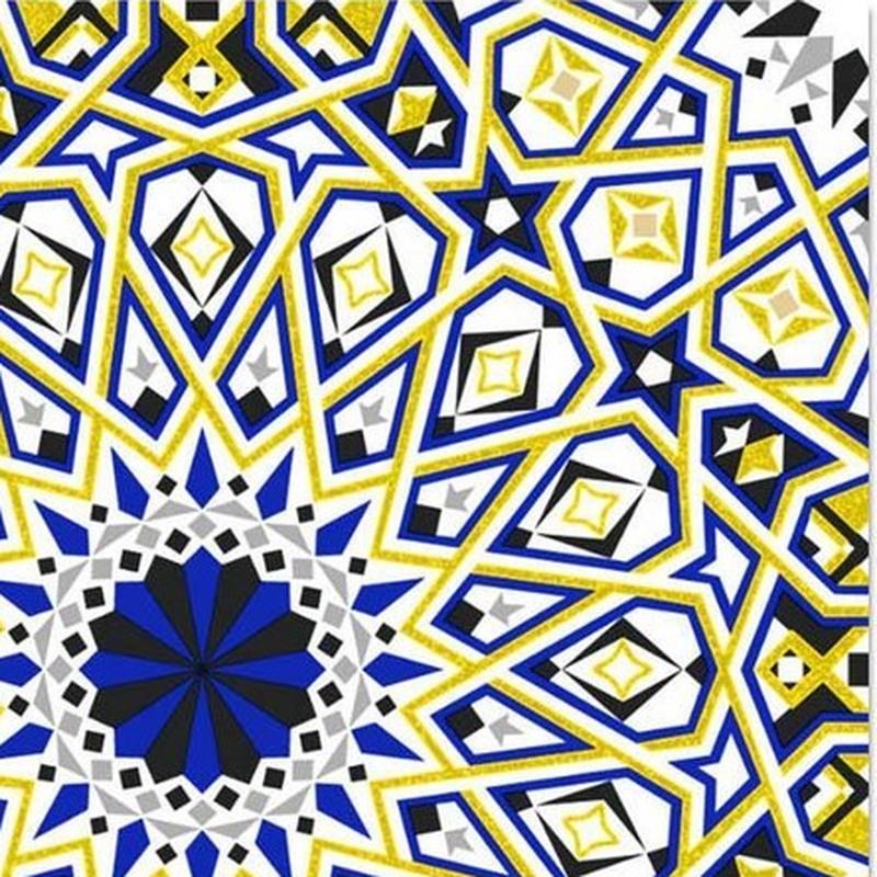 300x300mm Blue White Mosaic Star Tiles TQ39-CN33G91