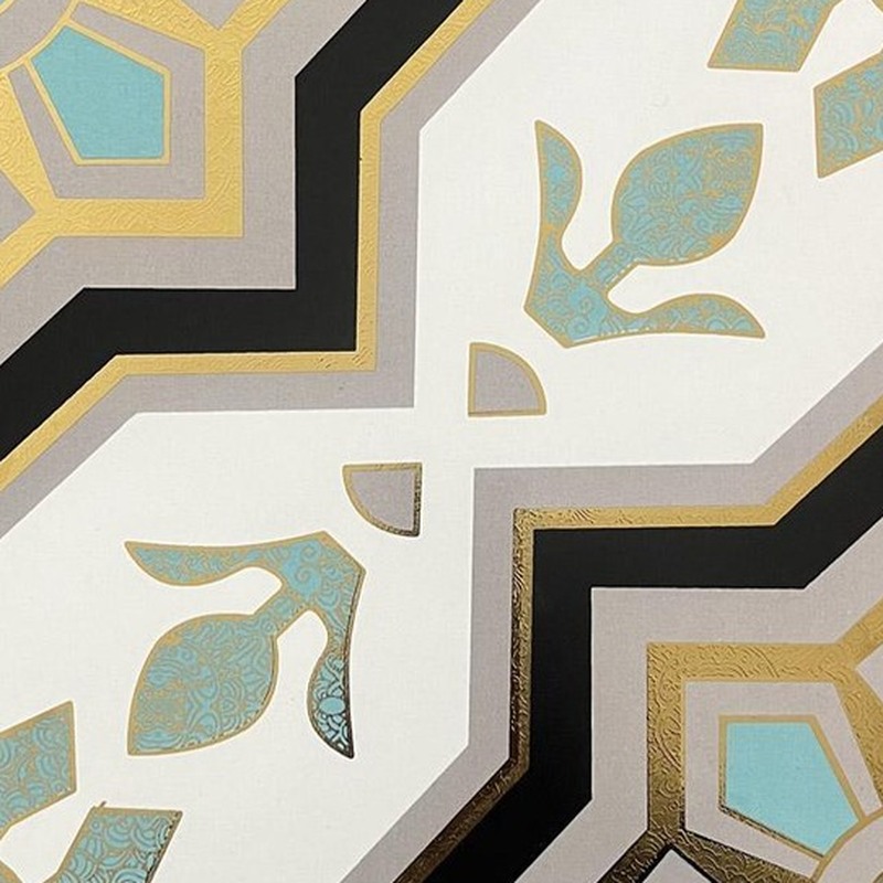 300x300mm Multicolour Angular Geometry Tiles TQ39-MOSC29826