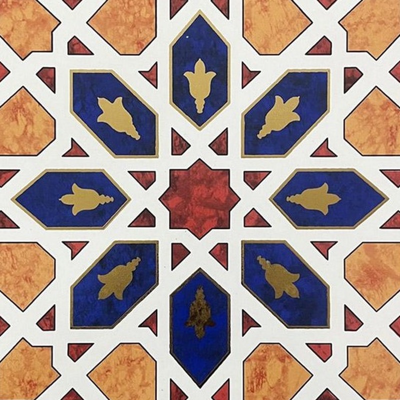 300x300mm Multicolour Geometric Star Tiles TQ39-MOSC29828