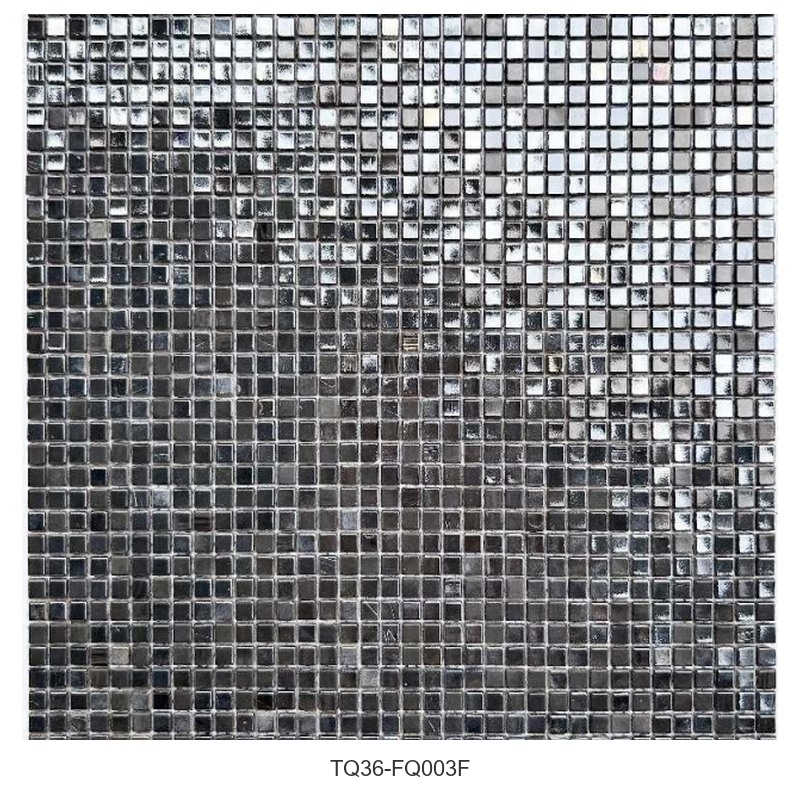 Charcoal Black Square Mosaic Tiles TQ36-FQ003F