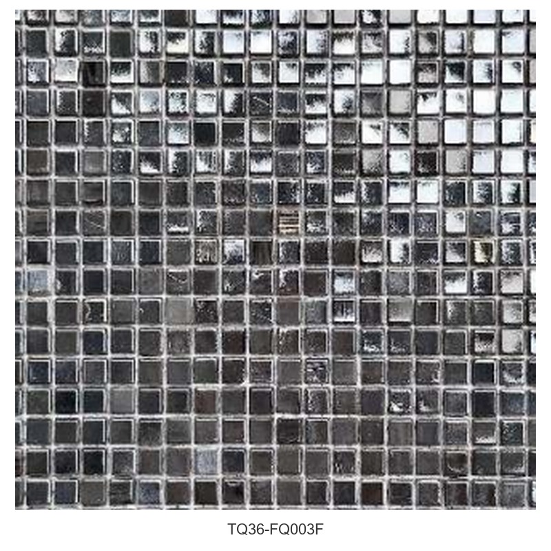 Charcoal Black Square Mosaic Tiles TQ36-FQ003F