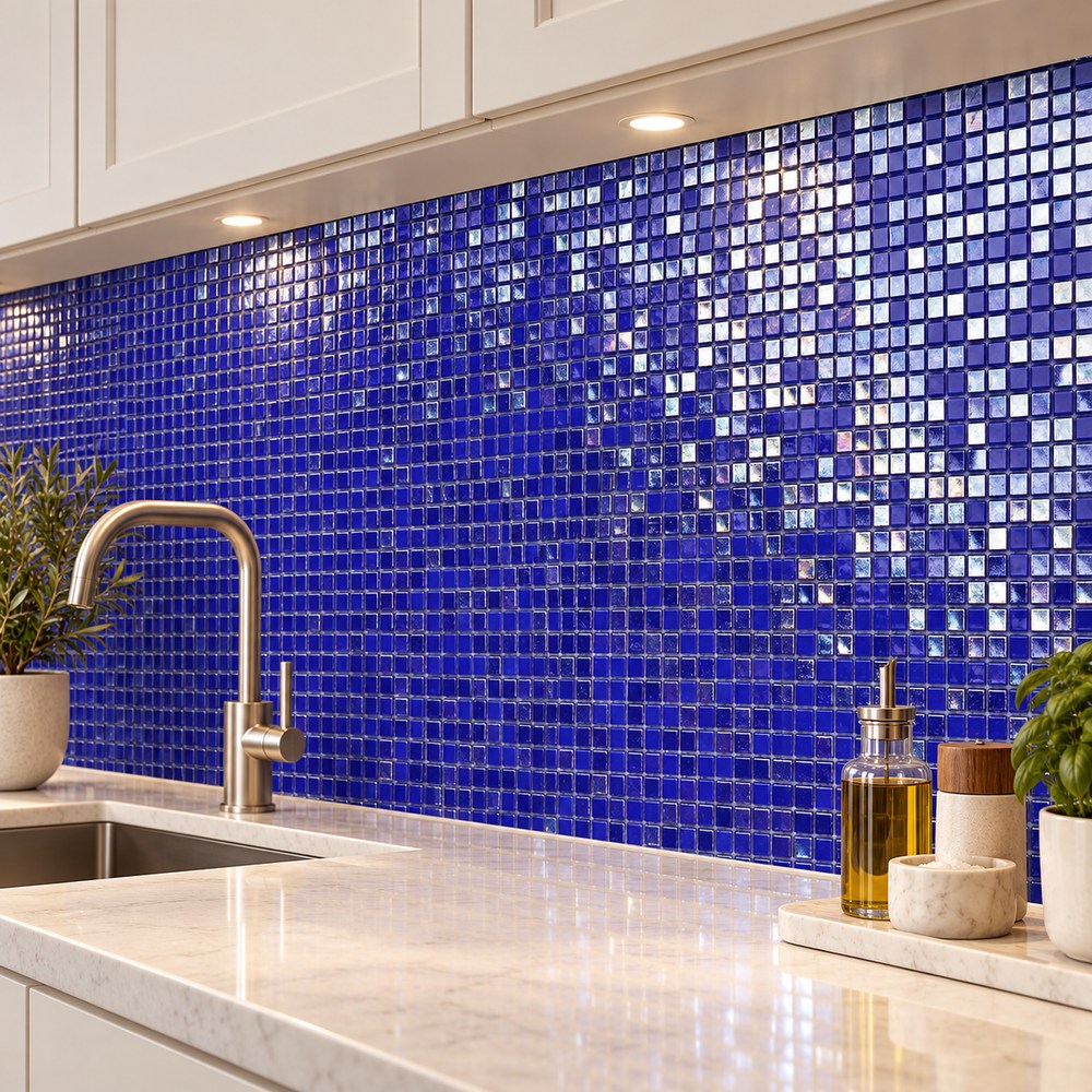 Royal Blue Square Mosaic Tiles TQ36-FQ005F