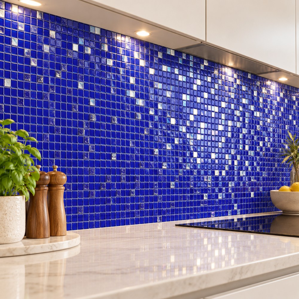 Cobalt Blue Square Mosaic Tiles TQ36-FQ006F