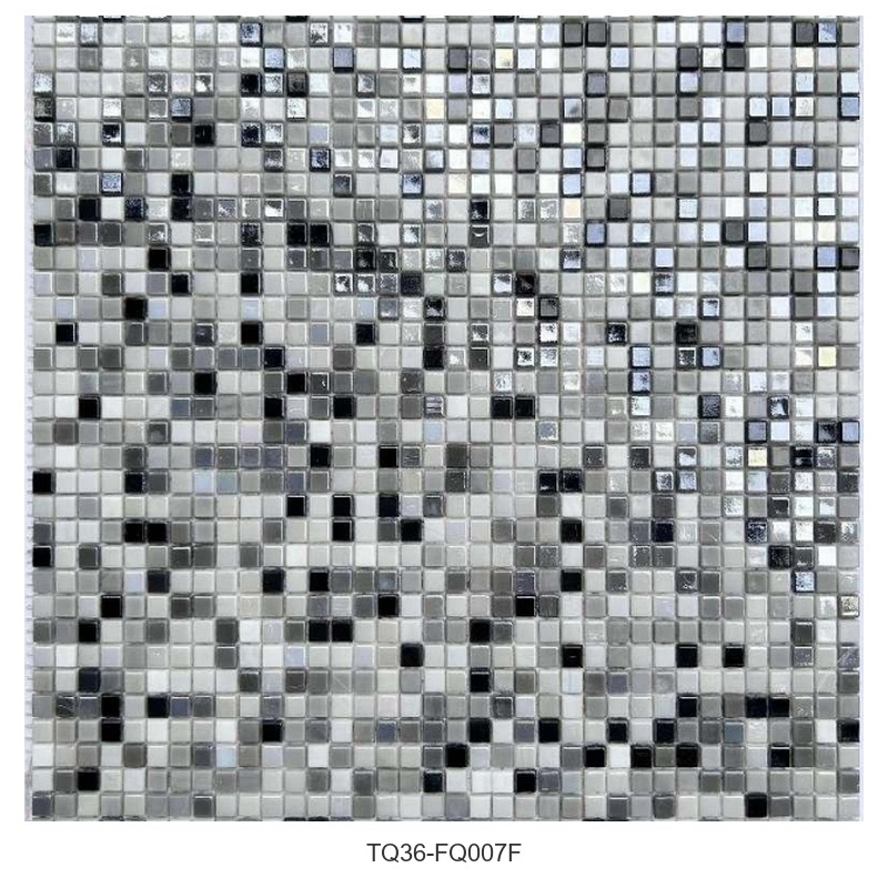 Black Grey White Mix Square Mosaic Tiles TQ36-FQ007F