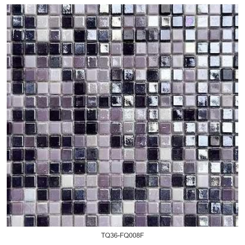 Purple Grey Mix Square Mosaic Tiles TQ36-FQ008F