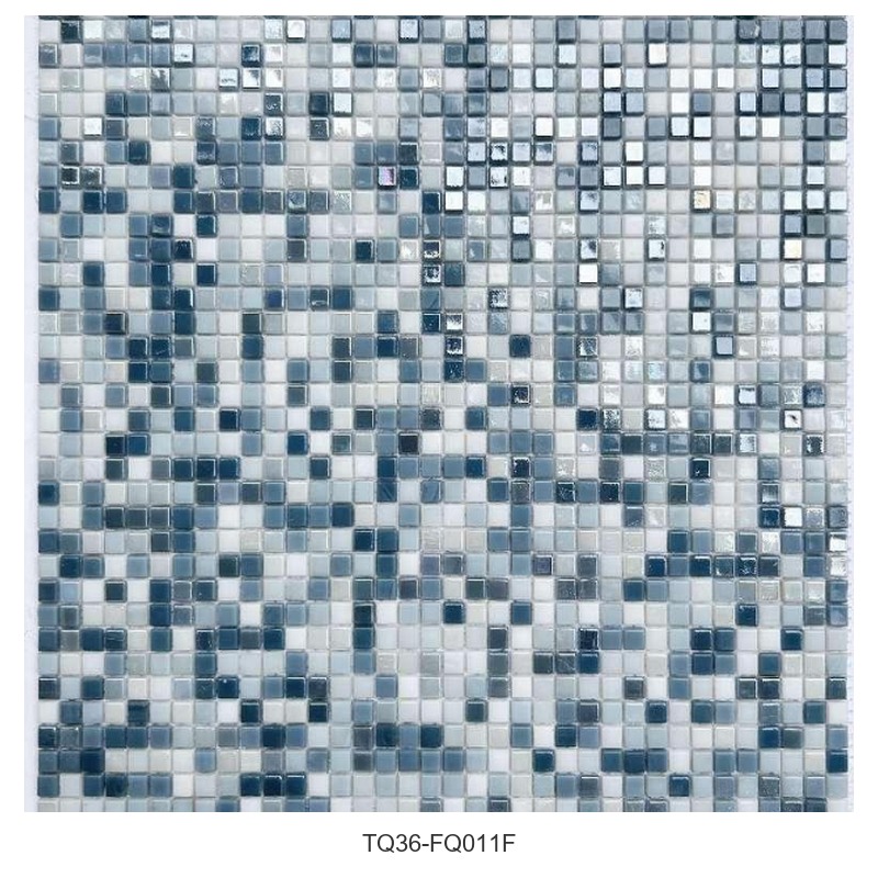 Blue Grey Mix Square Mosaic Tiles TQ36-FQ011F