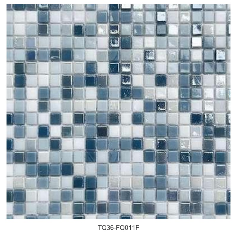 Blue Grey Mix Square Mosaic Tiles TQ36-FQ011F