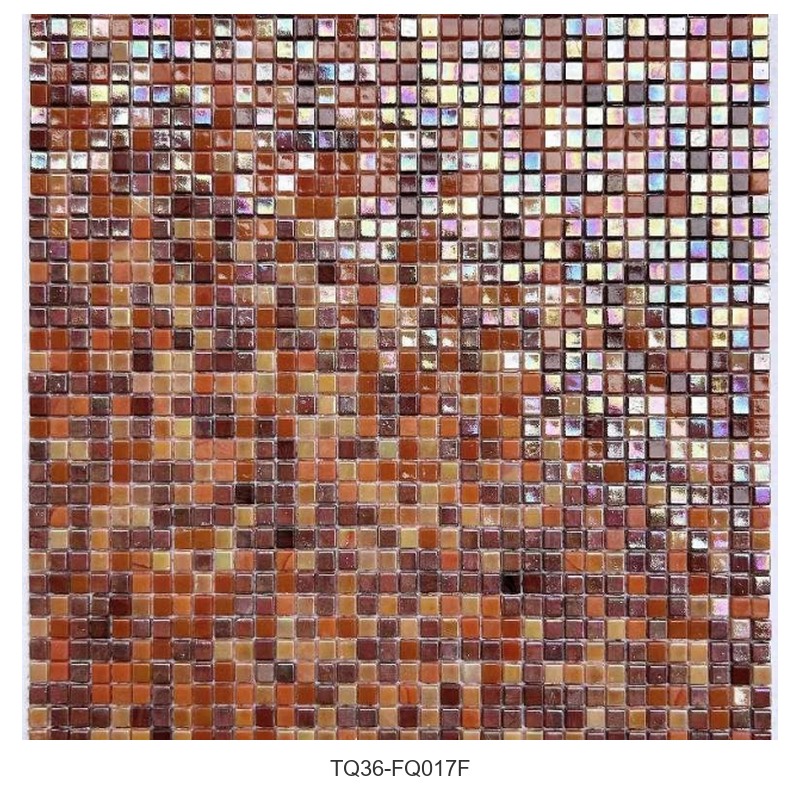 Amber Brown Mix Square Mosaic Tiles TQ36-FQ017F