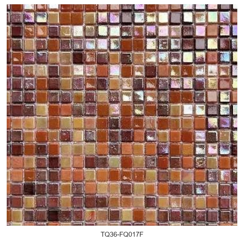 Amber Brown Mix Square Mosaic Tiles TQ36-FQ017F