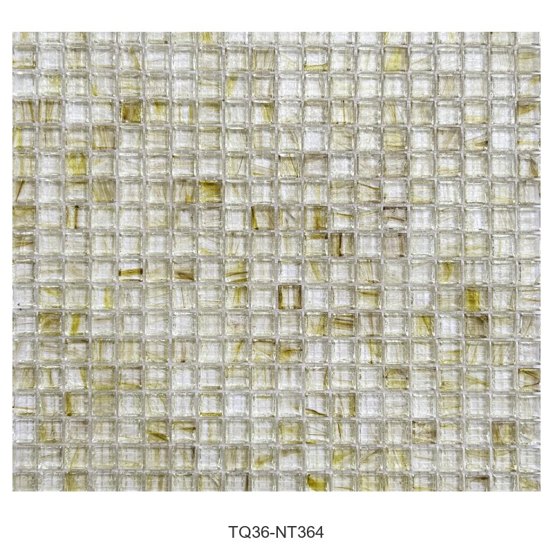 Champagne Silver Ice Flower Glass Mosaic Tiles TQ36-NT364