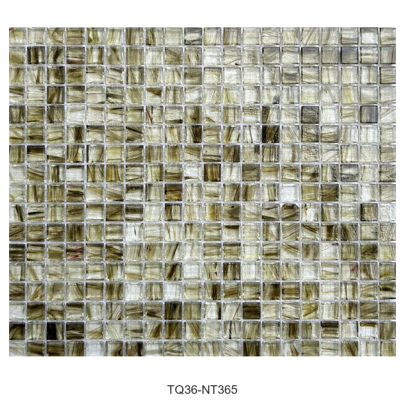 Olive Silver Ice Flower Glass Mosaic Tiles TQ36-NT365