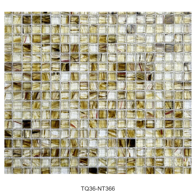 Olive Gold Ice Flower Glass Mosaic Tiles TQ36-NT366
