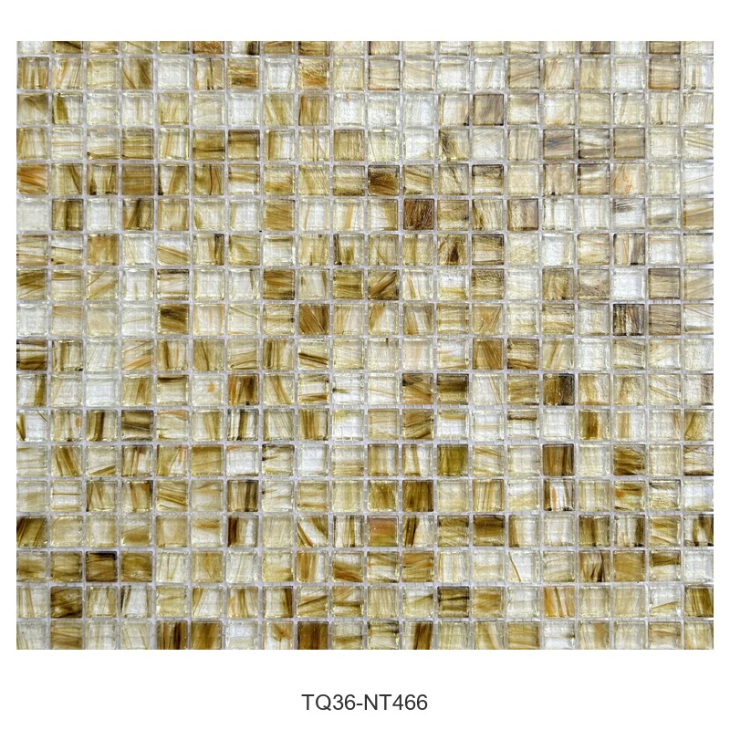 Champagne Gold Ice Flower Glass Mosaic Tiles TQ36-NT466