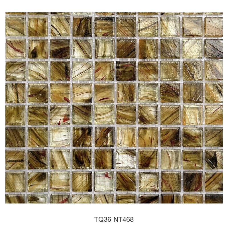 Bronze Gold Ice Flower Glass Mosaic Tiles TQ36-NT468