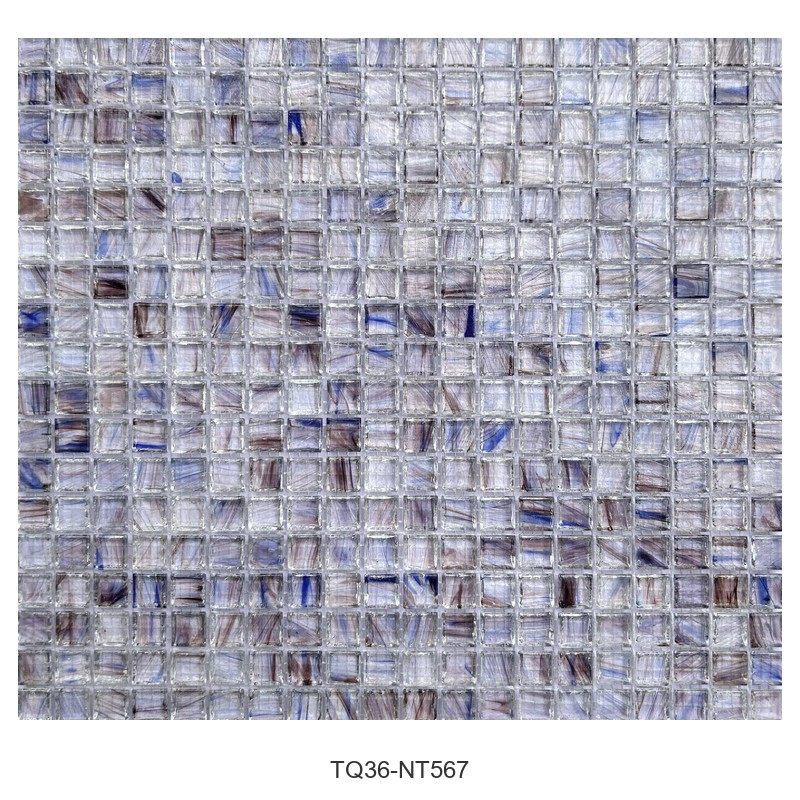 Lavender Silver Ice Flower Glass Mosaic Tiles TQ36-NT567