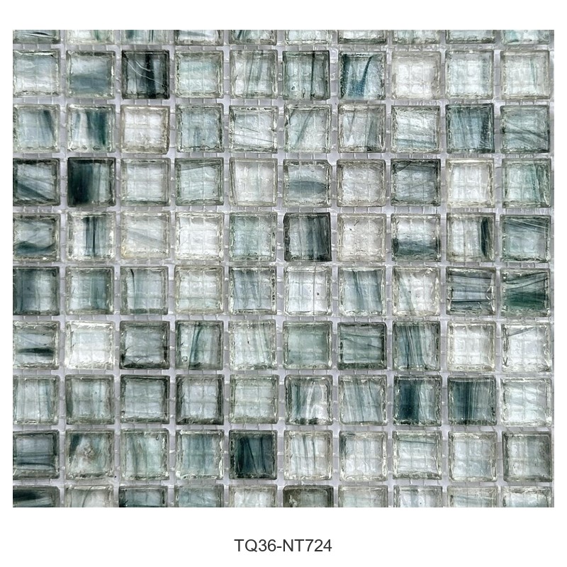 Smoke Grey Ice Flower Glass Mosaic Tiles TQ36-NT724