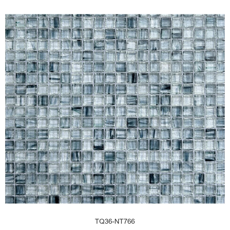Steel Grey Ice Flower Glass Mosaic Tiles TQ36-NT766