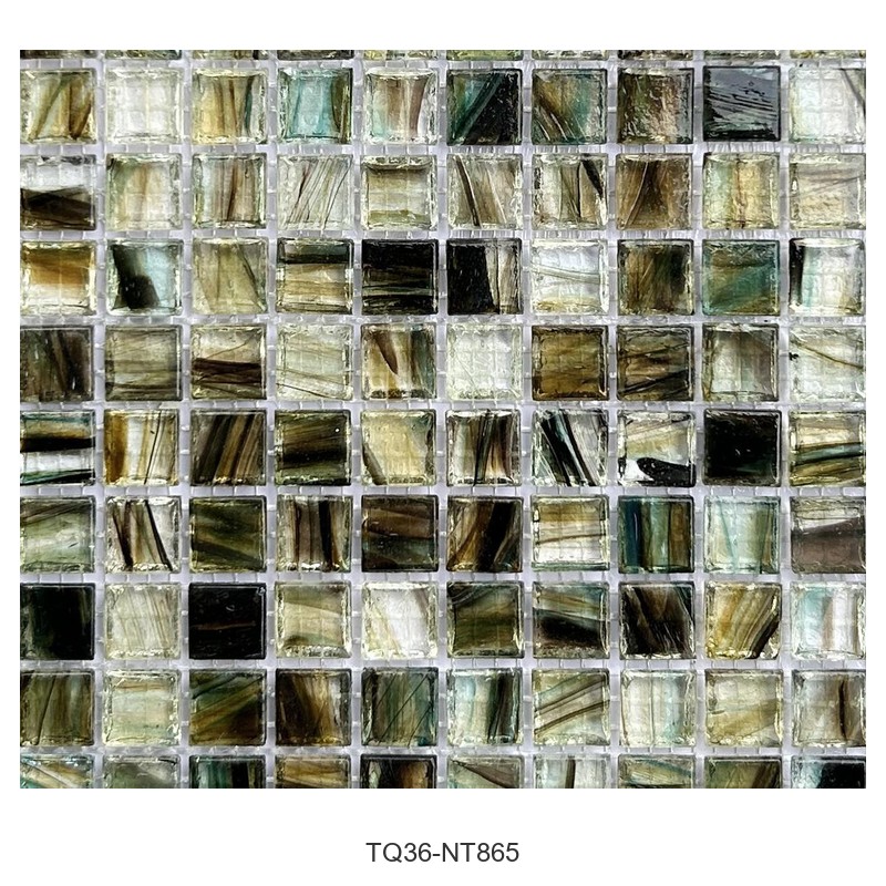 Bronze Grey Ice Flower Glass Mosaic Tiles TQ36-NT865