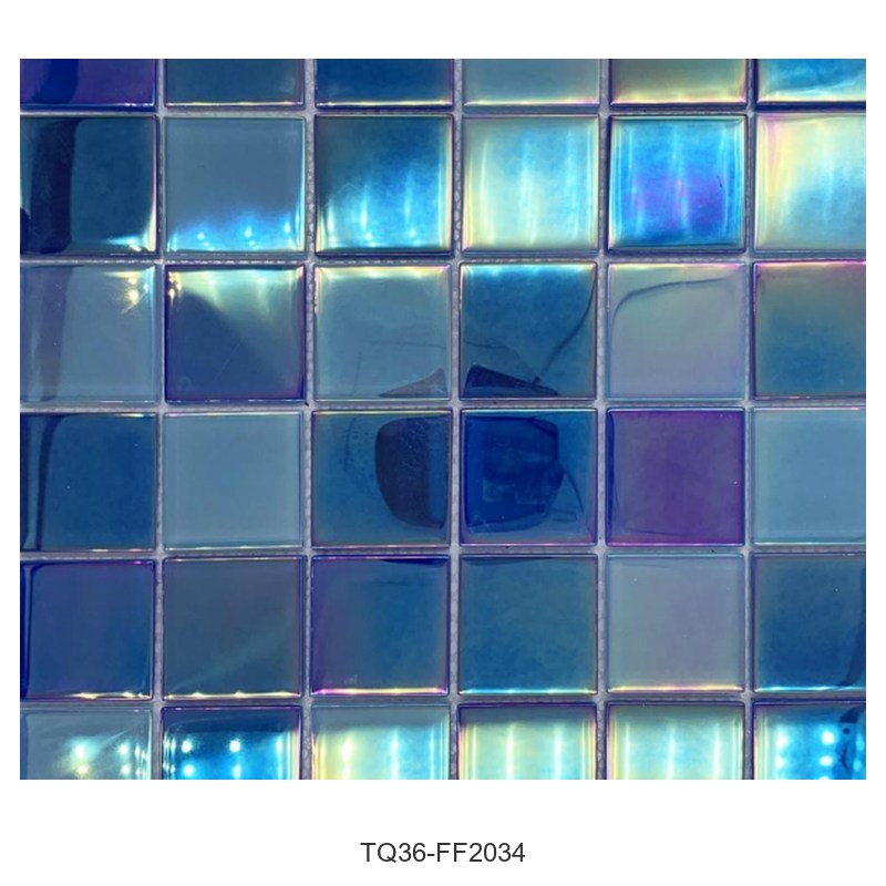 Blue Opal Iridescent Glass Mosaic Tiles TQ36-FF2034