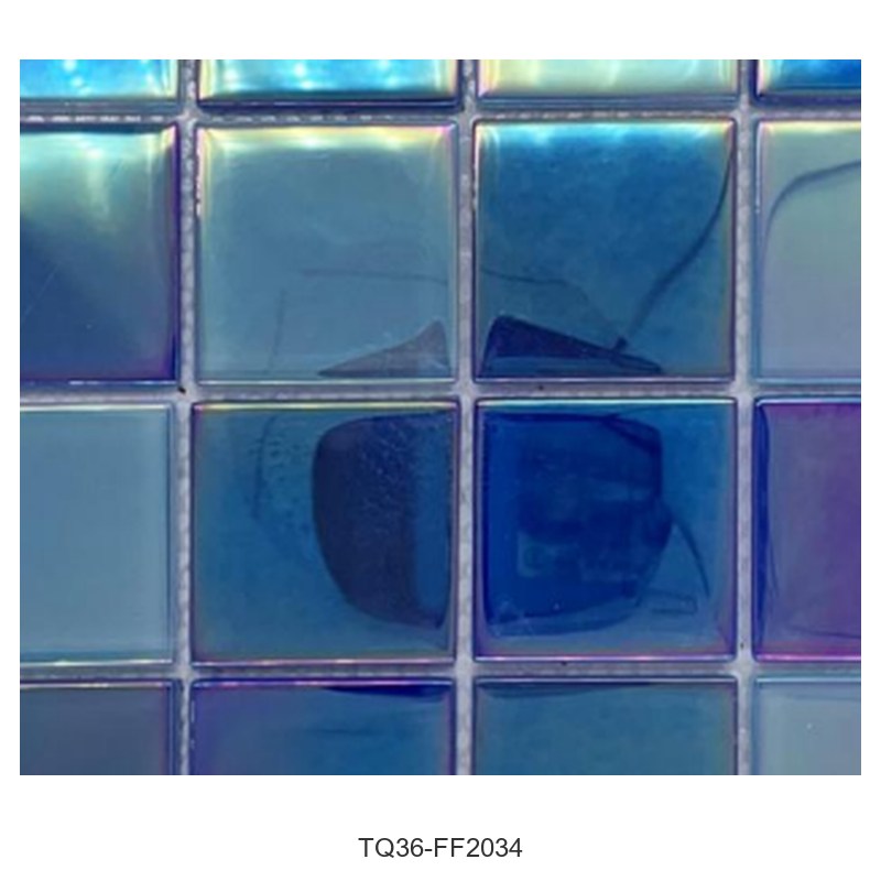 Blue Opal Iridescent Glass Mosaic Tiles TQ36-FF2034