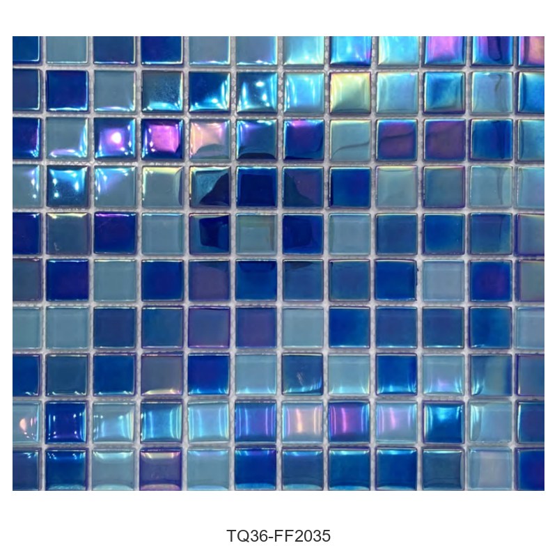 Blue Opal Iridescent Glass Mosaic Tiles TQ36-FF2035
