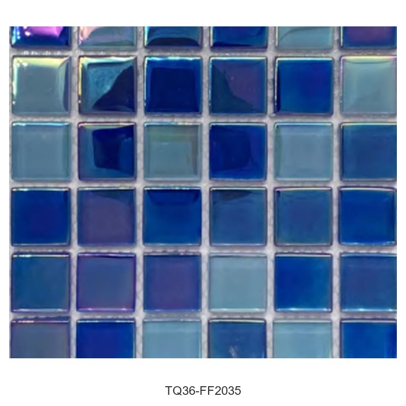 Blue Opal Iridescent Glass Mosaic Tiles TQ36-FF2035