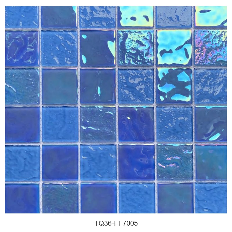 Sky Blue Iridescent Glass Mosaic Tiles TQ36-FF7005
