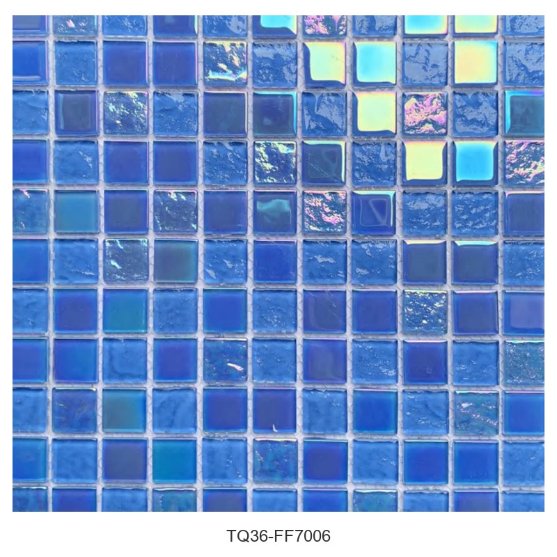 Sky Blue Iridescent Glass Mosaic Tiles TQ36-FF7006