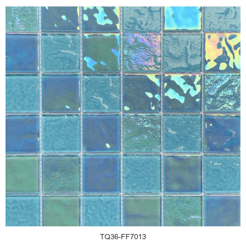Light Aqua Iridescent Glass Mosaic Tiles TQ36-FF7013