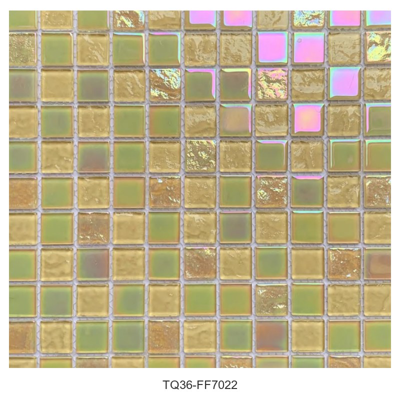 Champagne Gold Iridescent Glass Mosaic Tiles TQ36-FF7022