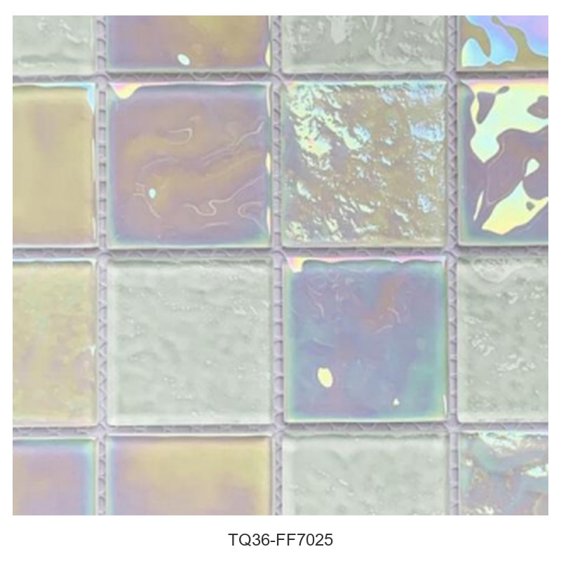 Pearl White Iridescent Glass Mosaic Tiles TQ36-FF7025