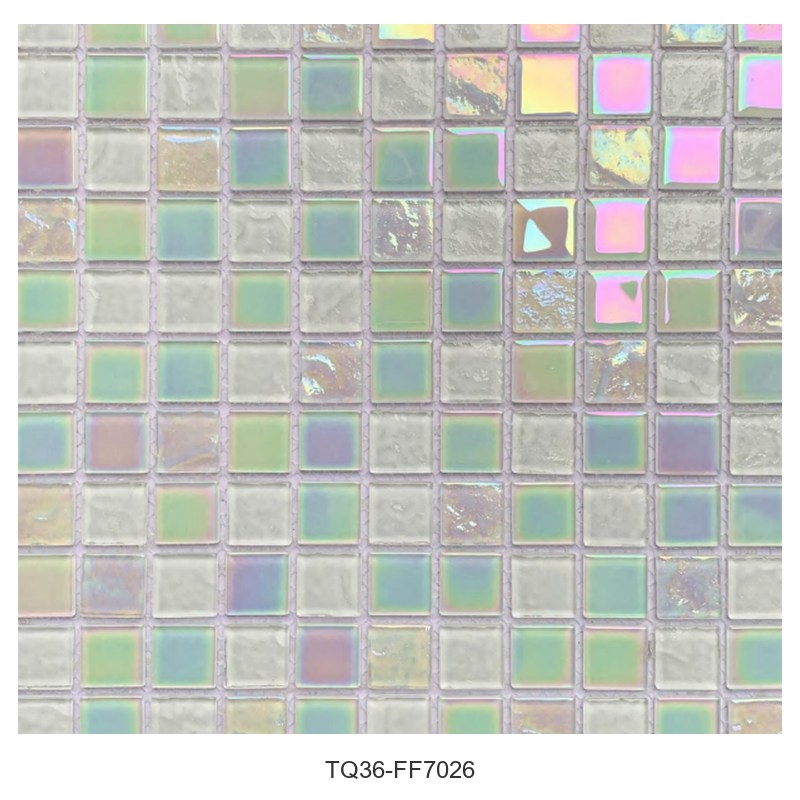 Pearl White Iridescent Glass Mosaic Tiles TQ36-FF7026