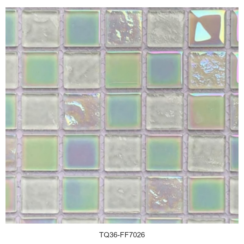 Pearl White Iridescent Glass Mosaic Tiles TQ36-FF7026