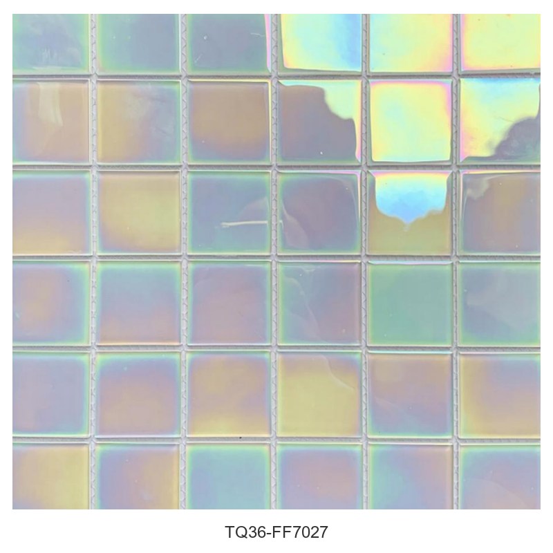 Opal White Iridescent Glass Mosaic Tiles TQ36-FF7027