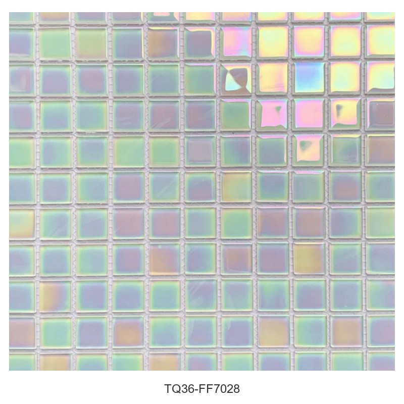 Opal White Iridescent Glass Mosaic Tiles TQ36-FF7028