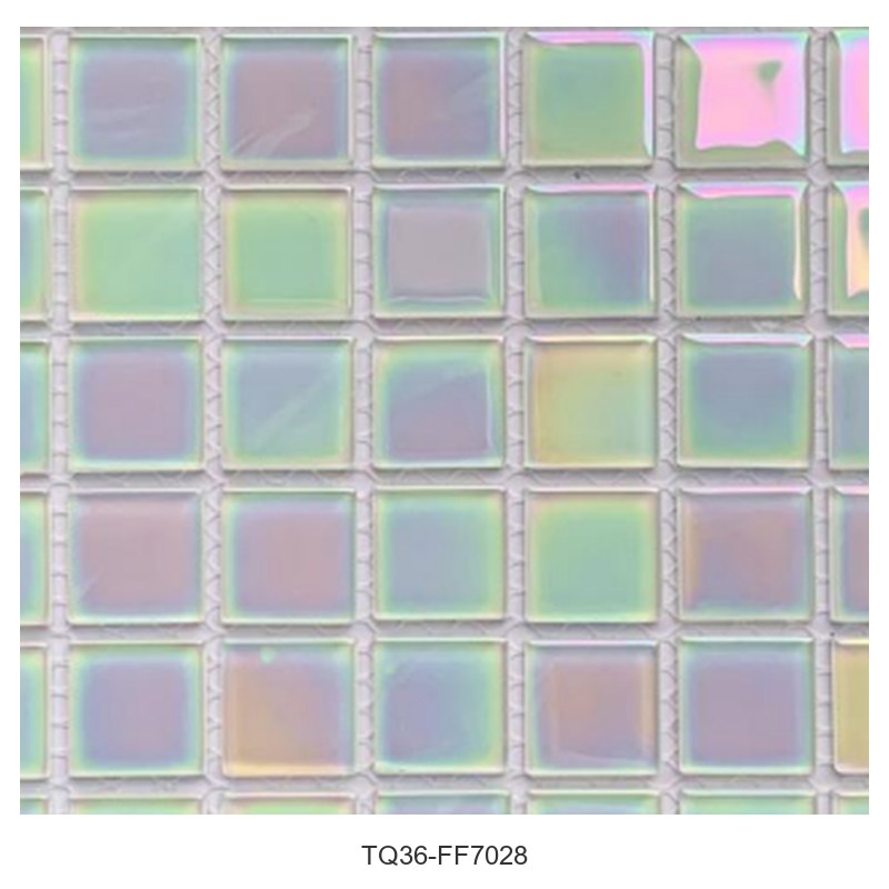 Opal White Iridescent Glass Mosaic Tiles TQ36-FF7028