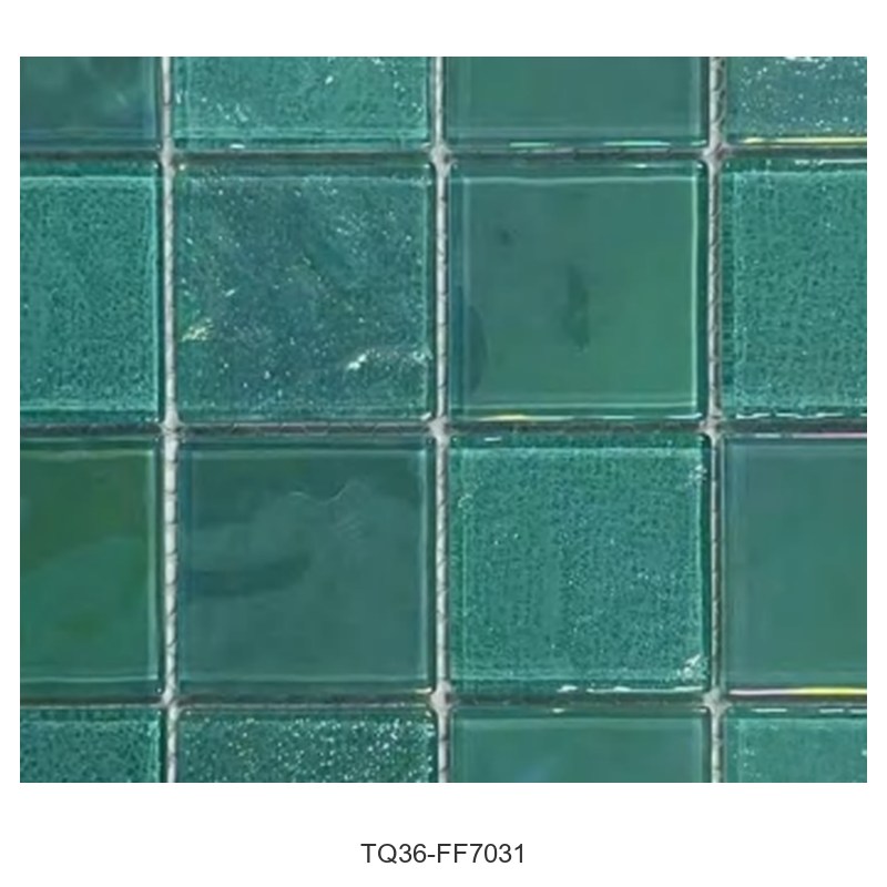 Jade Green Iridescent Glass Mosaic Tiles TQ36-FF7031