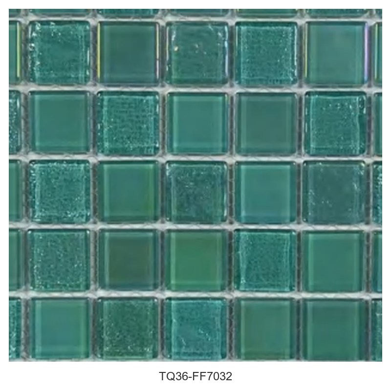 Jade Green Iridescent Glass Mosaic Tiles TQ36-FF7032
