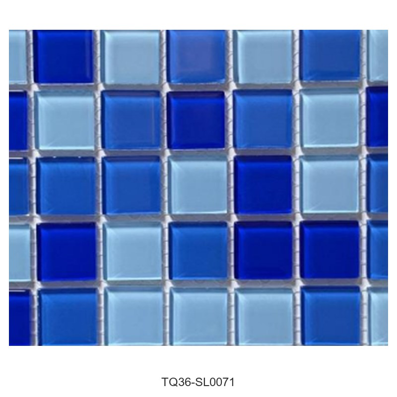Blue Mix Classic Glass Mosaic Tiles TQ36-SL0071