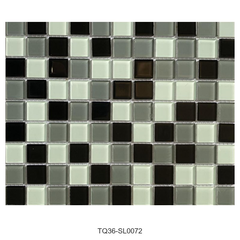 Grey Black Mix Classic Glass Mosaic Tiles TQ36-SL0072