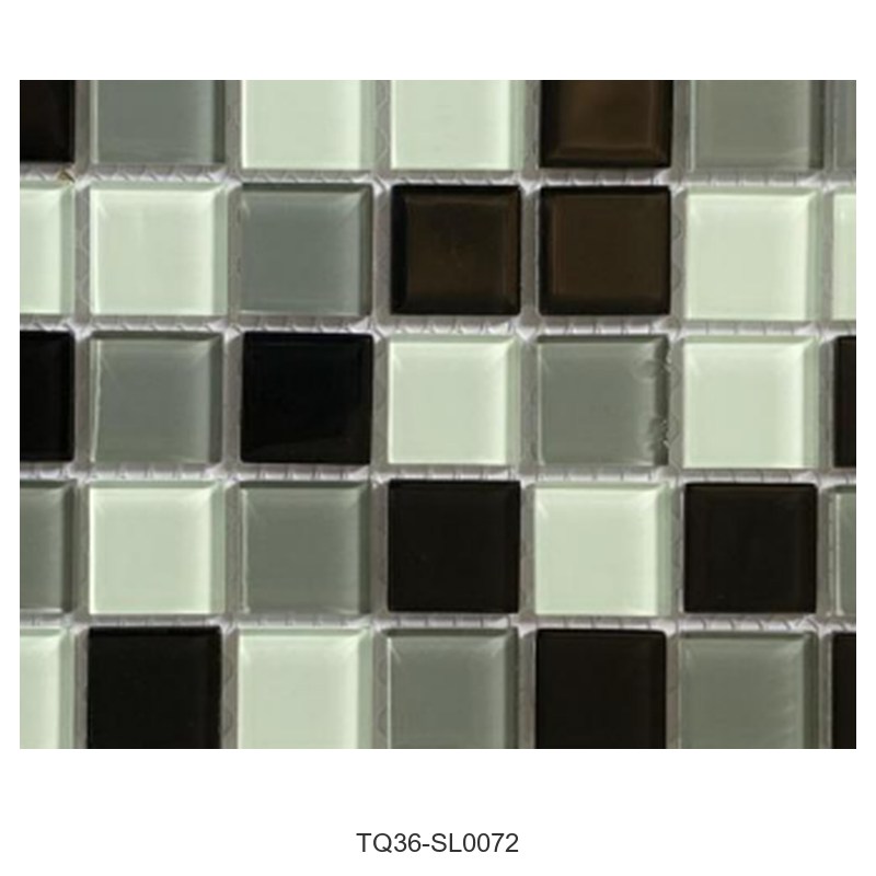 Grey Black Mix Classic Glass Mosaic Tiles TQ36-SL0072